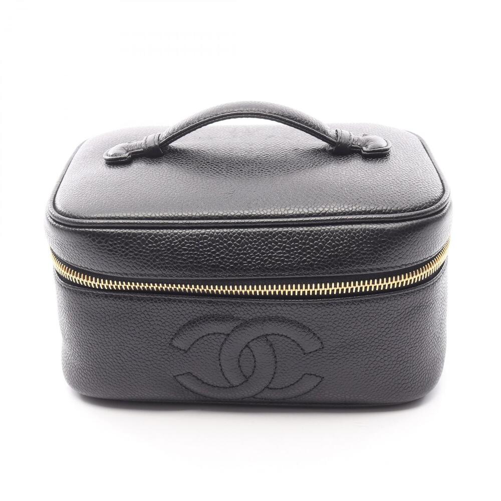 Chanel Coco Mark Handbag Calfskin Cowhide Black